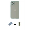 MARSİLYAN™- iPhone 12 Pro Max Kılıf Ahenk Çizgi Serisi - Siyah Joko Magic 5D Hayalet Cam + Gümüş Shine Kamera Lens Koruma Cam