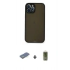 MARSİLYAN™- iPhone 12 Pro Max Kılıf Ahenk Çizgi Serisi - Siyah Joko Magic 5D Hayalet Cam + Renkli Kamera Lens Koruma Cam - YL