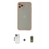 MARSİLYAN™- iPhone 12 Pro Max Kılıf Ahenk Çizgi Serisi - Siyah Joko Magic 5D Hayalet Cam + Shine Kamera Lens - LT