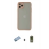 MARSİLYAN™- iPhone 12 Pro Max Kılıf Ahenk Çizgi Serisi - Siyah Joko Magic 5D Hayalet Cam + Shine Kamera Lens Koruma Cam - MI