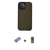 MARSİLYAN™- iPhone 12 Pro Max Kılıf Ahenk Çizgi Serisi - Siyah Joko Magic 5D Hayalet Cam + Shine Kamera Lens Koruma Cam - PE