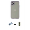 MARSİLYAN™- iPhone 12 Pro Max Kılıf Ahenk Çizgi Serisi - Siyah Joko Magic 5D Hayalet Cam + Shine Kamera Lens Koruma Cam - MI
