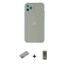 MARSİLYAN™- iPhone 12 Pro Max Kılıf Ahenk Çizgi Serisi - Siyah Joko Magic 5D Hayalet Cam + Shine Kamera Lens Koruma Cam - SABE