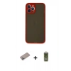 MARSİLYAN™- iPhone 12 Pro Max Kılıf Ahenk Çizgi Serisi - Siyah Joko Magic 5D Hayalet Cam + Shine Kamera Lens Koruma Cam - SABE