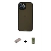 MARSİLYAN™- iPhone 12 Pro Max Kılıf Ahenk Çizgi Serisi - Siyah Joko Magic 5D Hayalet Cam + Shine Kamera Lens Koruma Cam - SABE