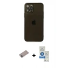 MARSİLYAN™- iPhone 12 Pro Max Kılıf Ahenk Doku - Şeffaf Royal Nano Ekran Koruyucu + Shine Kamera Lens Koruma Cam - SABE