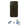 MARSİLYAN™- iPhone 12 Pro Max Kılıf Ahenk Doku - Şeffaf Royal Nano Ekran Koruyucu + Shine Kamera Lens Koruma Cam - PE