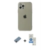 MARSİLYAN™- iPhone 12 Pro Max Kılıf Ahenk Doku - Şeffaf Royal Nano Ekran Koruyucu + Shine Kamera Lens Koruma Cam - SH