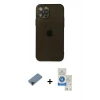 MARSİLYAN™- iPhone 12 Pro Max Kılıf Ahenk Doku - Şeffaf Royal Nano Ekran Koruyucu + Shine Kamera Lens Koruma Cam - SH