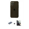 MARSİLYAN™- iPhone 12 Pro Max Kılıf Ahenk Doku - Şeffaf Temperli Cam Ekran Koruyucu + Renkli Kamera Lens Koruma Cam - YL