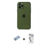 MARSİLYAN™- iPhone 12 Pro Max Kılıf Ahenk Doku - Şeffaf Uv Polymer Nano Ekran Koruyucu + Shine Kamera Lens Koruma Cam - MI