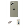 MARSİLYAN™- iPhone 12 Pro Max Kılıf Ahenk Doku - Siyah 6D Mat Seramik Hayalet Nano Ekran Koruyucu + Shine Kamera Lens Koruma Cam - SABE
