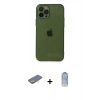MARSİLYAN™- iPhone 12 Pro Max Kılıf Ahenk Doku - Siyah Joko Magic 5D Cam + Renkli Kamera Lens Koruma Cam - SI
