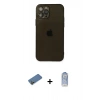 MARSİLYAN™- iPhone 12 Pro Max Kılıf Ahenk Doku - Siyah Joko Magic 5D Cam + Shine Kamera Lens Koruma Cam - GD