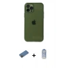 MARSİLYAN™- iPhone 12 Pro Max Kılıf Ahenk Doku - Siyah Joko Magic 5D Cam + Shine Kamera Lens Koruma Cam - GD
