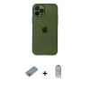 MARSİLYAN™- iPhone 12 Pro Max Kılıf Ahenk Doku - Siyah Joko Magic 5D Cam + Shine Kamera Lens Koruma Cam - GI