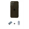 MARSİLYAN™- iPhone 12 Pro Max Kılıf Ahenk Doku - Siyah Joko Magic 5D Cam + Shine Kamera Lens Koruma Cam - SH