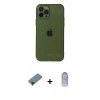 MARSİLYAN™- iPhone 12 Pro Max Kılıf Ahenk Doku - Siyah Joko Magic 5D Cam + Shine Kamera Lens Koruma Cam - SH