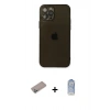 MARSİLYAN™- iPhone 12 Pro Max Kılıf Ahenk Doku - Siyah Joko Magic 5D Cam + Shine Kamera Lens Koruma Cam - SABE