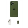 MARSİLYAN™- iPhone 12 Pro Max Kılıf Ahenk Doku - Siyah Joko Magic 5D Hayalet Cam + Shine Kamera Lens - GD