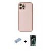 MARSİLYAN™- iPhone 12 Pro Max Kılıf Ahenk Işık - Şeffaf 360 Full Body Arka Koruyucu + Mavi Shine Kamera Lens Koruma Cam