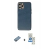 MARSİLYAN™- iPhone 12 Pro Max Kılıf Ahenk Işık - Şeffaf Royal Nano Ekran Koruyucu + Shine Kamera Lens Koruma Cam - GI
