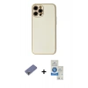 MARSİLYAN™- iPhone 12 Pro Max Kılıf Ahenk Işık - Şeffaf Royal Nano Ekran Koruyucu + Metal Kamera Lens Koruma Cam - GD