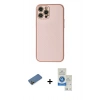 MARSİLYAN™- iPhone 12 Pro Max Kılıf Ahenk Işık - Şeffaf Royal Nano Ekran Koruyucu + Shine Kamera Lens Koruma Cam - GD