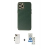 MARSİLYAN™- iPhone 12 Pro Max Kılıf Ahenk Işık - Şeffaf Royal Nano Ekran Koruyucu + Shine Kamera Lens - GD