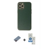 MARSİLYAN™- iPhone 12 Pro Max Kılıf Ahenk Işık - Şeffaf Royal Nano Ekran Koruyucu + Metal Kamera Lens Koruma Cam - KI