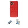 MARSİLYAN™- iPhone 12 Pro Max Kılıf Ahenk Işık - Şeffaf Royal Nano Ekran Koruyucu + Metal Kamera Lens Koruma Cam - KI