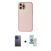 MARSİLYAN™- iPhone 12 Pro Max Kılıf Ahenk Işık - Şeffaf Royal Nano Ekran Koruyucu + Neon Fosforlu Kamera Lens - MI