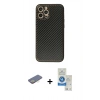 MARSİLYAN™- iPhone 12 Pro Max Kılıf Ahenk Işık - Şeffaf Royal Nano Ekran Koruyucu + Renkli Kamera Lens Koruma Cam - SI
