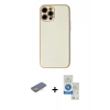 MARSİLYAN™- iPhone 12 Pro Max Kılıf Ahenk Işık - Şeffaf Royal Nano Ekran Koruyucu + Renkli Kamera Lens Koruma Cam - SI