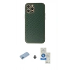 MARSİLYAN™- iPhone 12 Pro Max Kılıf Ahenk Işık - Şeffaf Royal Nano Ekran Koruyucu + Shine Kamera Lens Koruma Cam - MI