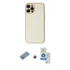 MARSİLYAN™- iPhone 12 Pro Max Kılıf Ahenk Işık - Şeffaf Royal Nano Ekran Koruyucu + Shine Kamera Lens Koruma Cam - PE