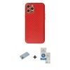 MARSİLYAN™- iPhone 12 Pro Max Kılıf Ahenk Işık - Şeffaf Royal Nano Ekran Koruyucu + Shine Kamera Lens Koruma Cam - MI