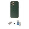MARSİLYAN™- iPhone 12 Pro Max Kılıf Ahenk Işık - Şeffaf Royal Nano Ekran Koruyucu + Shine Kamera Lens Koruma Cam - SABE