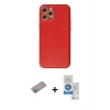 MARSİLYAN™- iPhone 12 Pro Max Kılıf Ahenk Işık - Şeffaf Royal Nano Ekran Koruyucu + Shine Kamera Lens Koruma Cam - SABE