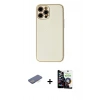 MARSİLYAN™- iPhone 12 Pro Max Kılıf Ahenk Işık - Şeffaf Temperli Cam Ekran Koruyucu + Renkli Kamera Lens Koruma Cam - MI