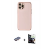 MARSİLYAN™- iPhone 12 Pro Max Kılıf Ahenk Işık - Şeffaf Temperli Cam Ekran Koruyucu + Renkli Kamera Lens Koruma Cam - TU