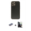 MARSİLYAN™- iPhone 12 Pro Max Kılıf Ahenk Işık - Şeffaf Temperli Cam Ekran Koruyucu + Renkli Kamera Lens Koruma Cam - TU