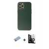 MARSİLYAN™- iPhone 12 Pro Max Kılıf Ahenk Işık - Şeffaf Temperli Cam Ekran Koruyucu + Shine Kamera Lens Koruma Cam - MI