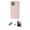 MARSİLYAN™- iPhone 12 Pro Max Kılıf Ahenk Işık - Şeffaf Temperli Cam Ekran Koruyucu + Shine Kamera Lens Koruma Cam - SH