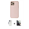 MARSİLYAN™- iPhone 12 Pro Max Kılıf Ahenk Işık - Şeffaf Temperli Cam Ekran Koruyucu + Shine Kamera Lens - LT