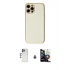 MARSİLYAN™- iPhone 12 Pro Max Kılıf Ahenk Işık - Şeffaf Temperli Cam Ekran Koruyucu + Shine Kamera Lens - LT