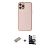 MARSİLYAN™- iPhone 12 Pro Max Kılıf Ahenk Işık - Şeffaf Temperli Cam Ekran Koruyucu + Shine Kamera Lens Koruma Cam - SABE