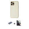 MARSİLYAN™- iPhone 12 Pro Max Kılıf Ahenk Işık - Şeffaf Temperli Cam Ekran Koruyucu + Yeşil Renkli Kamera Lens Koruma Cam
