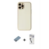 MARSİLYAN™- iPhone 12 Pro Max Kılıf Ahenk Işık - Şeffaf Uv Polymer Nano Ekran Koruyucu + Gökkuşağı Shine Kamera Lens Koruma Cam