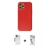 MARSİLYAN™- iPhone 12 Pro Max Kılıf Ahenk Işık - Şeffaf Uv Polymer Nano Ekran Koruyucu + Shine Kamera Lens - LT